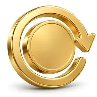Gold circular arrow — SpeedAU